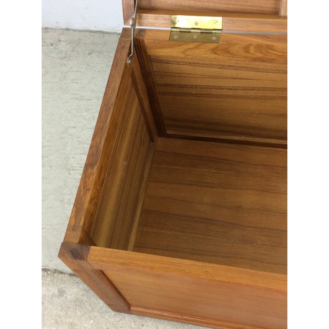 1960s Danish Modern Style Teak Blanket Chest For Sale - Image 5 of 12