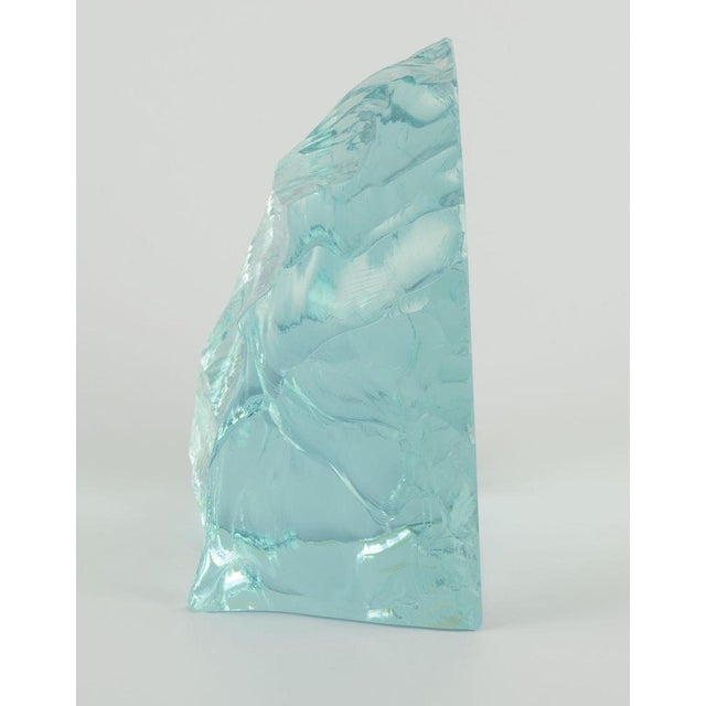 Vicke Lindstrand Large Art Glass Ice Block Sculpture by Vicke Lindstrand for Kosta Boda, 1980s For Sale - Image 4 of 9