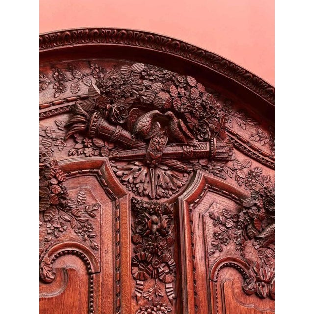 Brown 18th Century Wedding Cabinet with Musical Motifs For Sale - Image 8 of 14