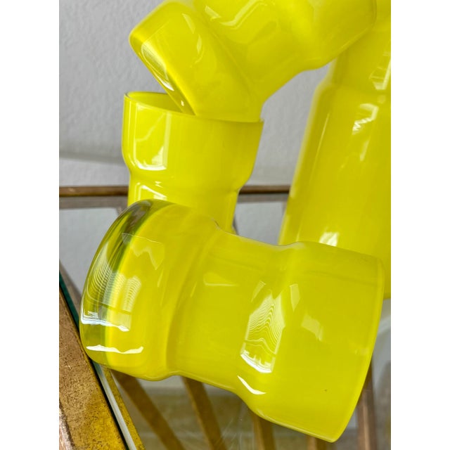 Mid 20th-Century Holt-Howard Neon Yellow Glass Cocktail Beverage Set - 5-Pieces For Sale In Austin - Image 6 of 13