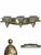 A elegant vintage 3-light wall sconce vanity light fixture. Features a polished brass frame paired with three frosted...