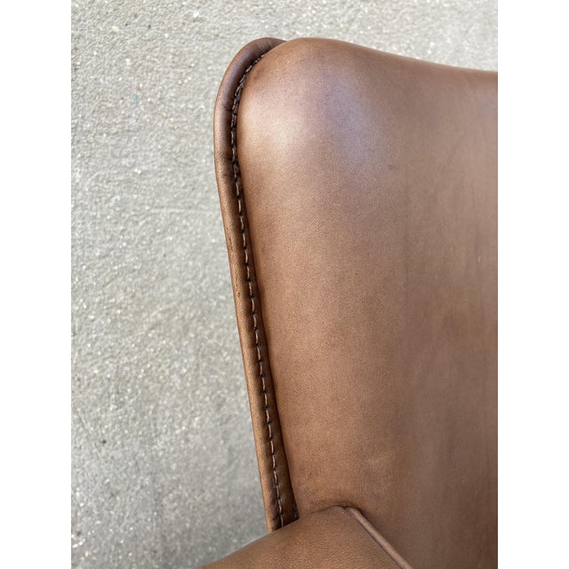 1950s Leather-Covered Chair by Jacques Adnet, 1950 For Sale - Image 5 of 11
