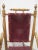 Antique Walnut & Red Velvet Spindle Rocking Child Chair For Sale In Portland, OR - Image 6 of 9