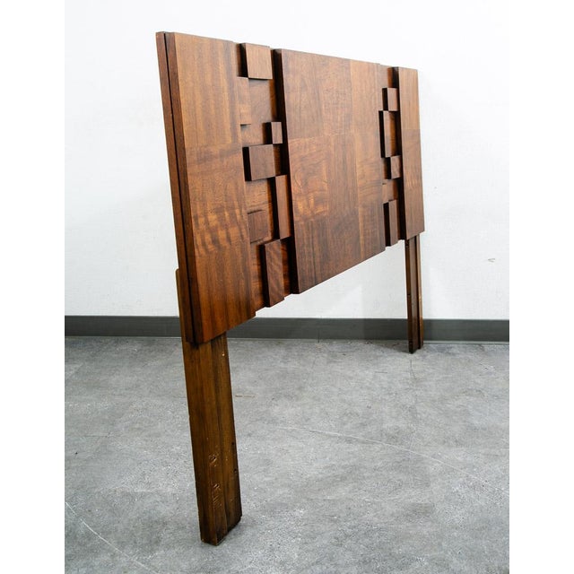 Mid-Century Modern Mid Century Modern Headboard Bed Frame Queen Size Lane Mosaic Pueblo Brutalist Nm For Sale - Image 3 of 11