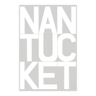 Nantucket Graphic Fog Gray Fine Art Print by Liz Roache For Sale