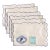 Vintage Linen Cocktail Napkins - Blue Embroidered Floral - Set of 6 – Scalloped Edge (Portugal) For Sale