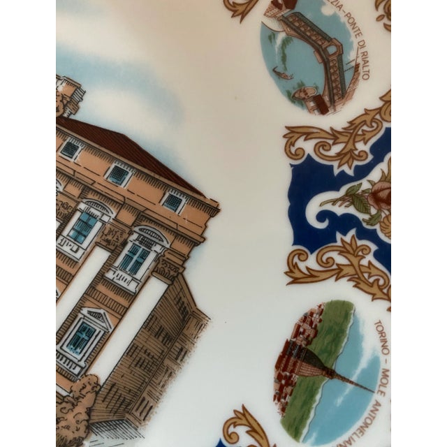 White 1960s Vintage Richard Ginori Trevi Fountain Decorative Plate For Sale - Image 8 of 8