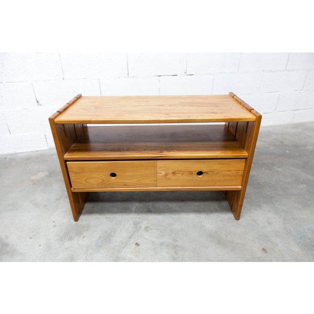 Low Elm Cabinet with Drawer from Maison Regain, 1960s For Sale - Image 14 of 18