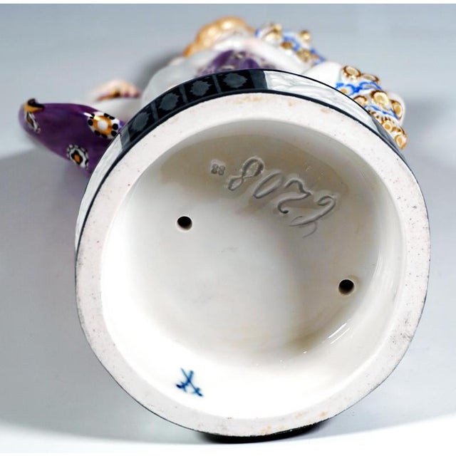 Ceramic Large Art Nouveau Figurine by Emmerich Oehler for Meissen, 1913 For Sale - Image 7 of 8