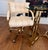 Mid-Century Modern Vintage Cal-Style Brass & Glass 4-Piece Dining Set For Sale - Image 3 of 13