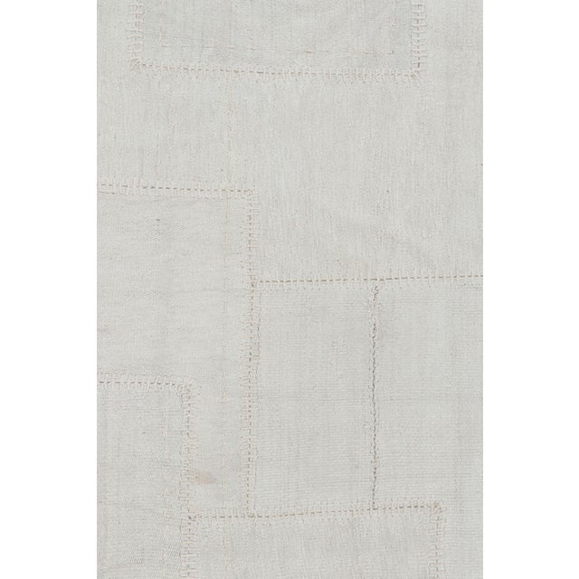 Rug & Kilim’s Modern Patchwork Kilim in White With Muted Geometric Patterns For Sale In New York - Image 6 of 7