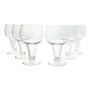 1970s Vintage Hollow Stem Beer Pilsner Glasses - Set of 6