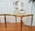 Italian Art Nouveau Style Side Table in Carrara Marble and Brass, 1970s For Sale - Image 4 of 8
