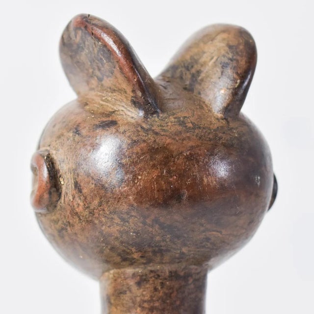 Wood Early 20th Century Nyamwezi Pregnant Mother Mwana Hiti Figure Tanzania For Sale - Image 7 of 10