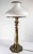 1970's Ethan Allen Brass Sinumbra Astral Lamp Style Table Lamp With White Glass Shade For Sale In New York - Image 6 of 14