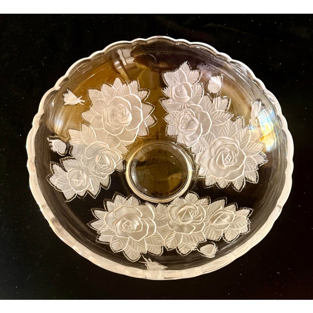 1990s 1990s Mikasa Winter Rose Console Bowl For Sale - Image 5 of 12