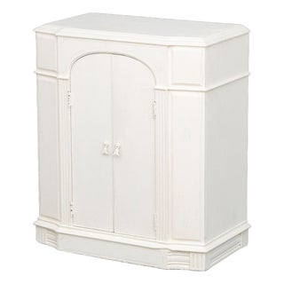 Modern White Painted Wood Cabinet For Sale