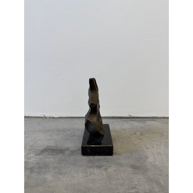 Mid-Century Brazilian Modern Abstract Bronze Sculpture on Granite Base, 1960s For Sale - Image 4 of 12
