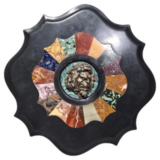 Italian Hardstone and Silver Plaque, Early 19th Century For Sale