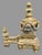 Pair Of Antique French Bronze Fireplace Chenet Andirons with Maiden Heads In very good original condition showing some...