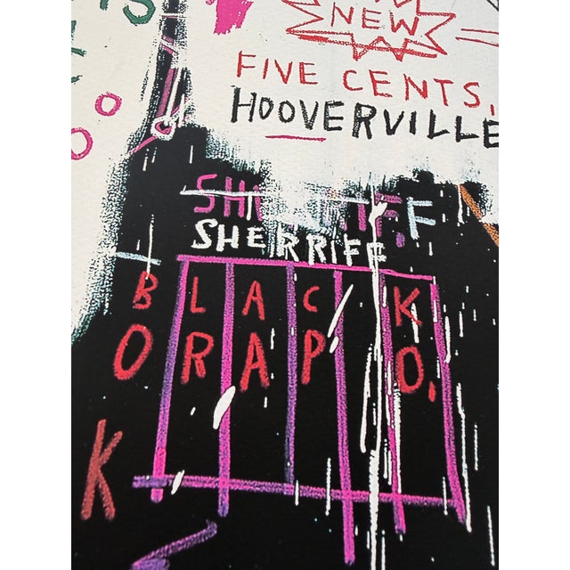 Black Jean Michel Basquiat (1960-1988), Museum Security (Broadway Meltdown), 1983, Copyright Estate of Jean Michel Basquiat, Licensed by Artestar Ny For Sale - Image 8 of 13