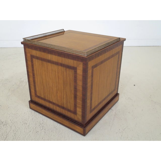 Traditional Maitland Smith Satinwood Inlaid Occasional Cabinet For Sale - Image 9 of 11