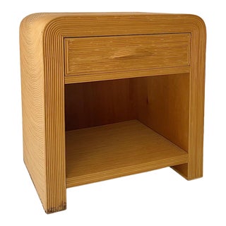 1970s Pencil Reed Sunburst Nightstand For Sale