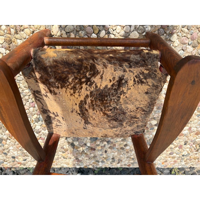Vintage Children's Chair With Hide Upholstery For Sale - Image 10 of 11