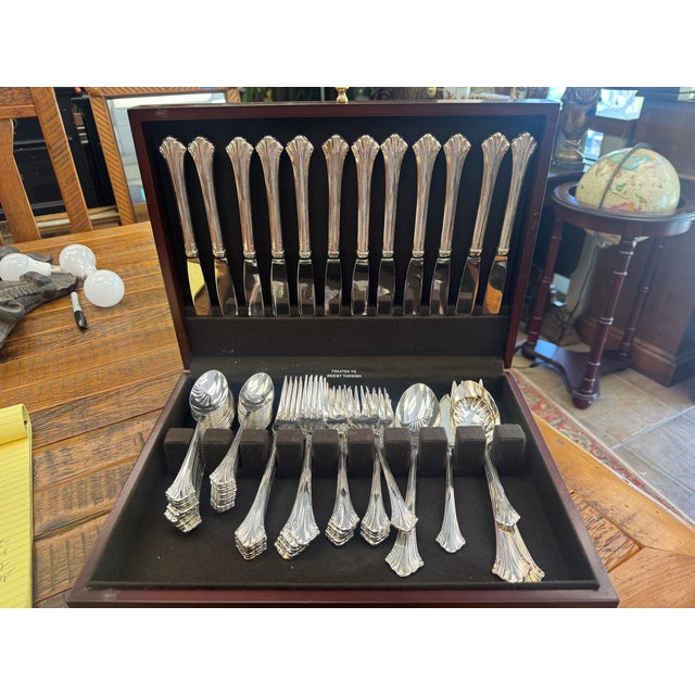 Late 20th Century Reed & Barton Highlands Silver Plate Service for 12 For Sale - Image 6 of 7