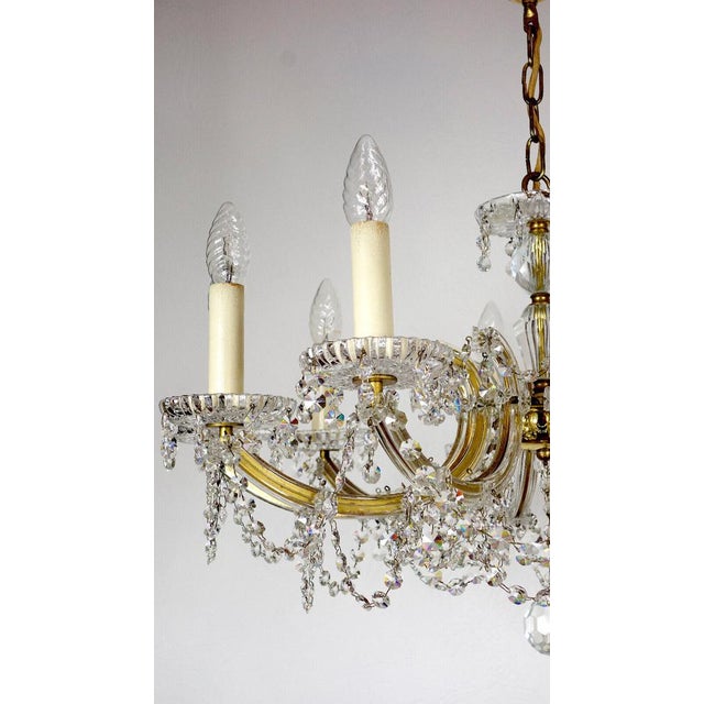 1970s Maria Theresia Style Lead Crystal Chandelier, 1970s For Sale - Image 5 of 18