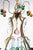 Gold French Bronze Chandelier with Colored Crystals, 1950s For Sale - Image 8 of 12