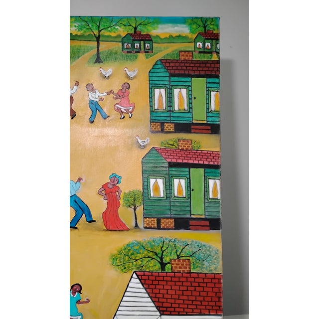 2020s Original Lorenzo Scott Oil Paint "Where Lorenzo Was Raised Up in West End". For Sale - Image 5 of 13