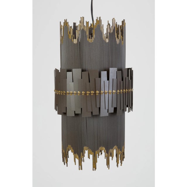 Curtis Jere Curtis Jere Brutalist Pendant Lamp For Sale - Image 4 of 13