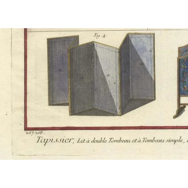 Paper Upholstery and Furniture Design, 1760s, Print For Sale - Image 7 of 9