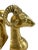 1970s Vintage Brass Rams Head Bookends - A Pair For Sale - Image 5 of 12