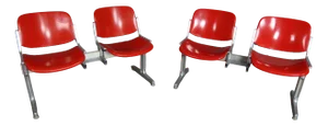 Set of Benches by Giancarlo Piretti for Castelli, 1970s
