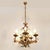 Vintage Hollywood Regency Florentine Five-Arm Metal Chandelier with Porcelain Flowers, 1970s For Sale - Image 11 of 18