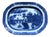 Large Antique Blue and White Transfer Ware Platter For Sale