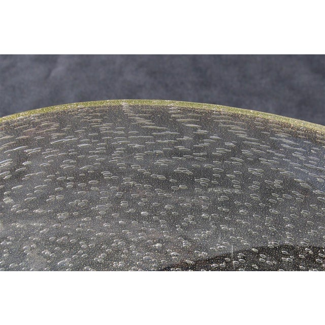 Large Gold Dust Concave Plate from Seguso Vetri d'Arte, 1950s For Sale - Image 7 of 13