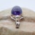 Purple Vintage Amethyst With Pearl Sterling Silver Pendant For Sale - Image 8 of 13