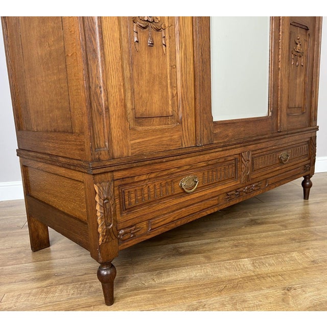 French Wardrobe in Oak For Sale - Image 9 of 18
