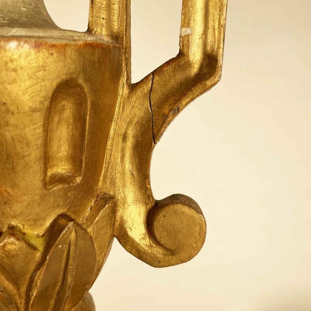 Empire Ivory and Gold Vases, 1800s, Set of 2 For Sale - Image 7 of 9