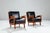 Belgian Lounge Chairs in Oak with Leather Cushions, 1960s, Set of 2 For Sale - Image 6 of 17