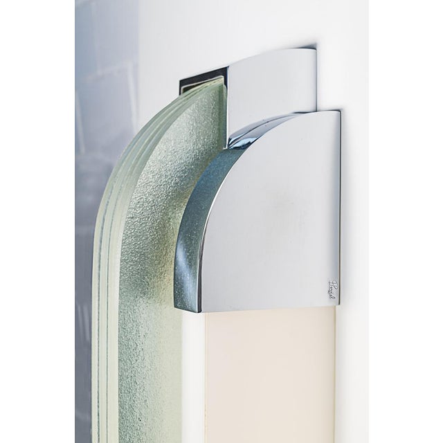 Grand luxe wall lights JEAN PERZEL – custom-made Original glass, Verre brut and cased glass. Very massive charisma. Multi-...