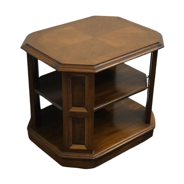 ETHAN ALLEN Classic Manor Collection Solid Maple 26x21" Tiered Accent End Table 15-8675 22" High 26" Wide 21" Deep We...