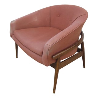Mid 20th Century Low Barrel Frame Lounge Chair For Sale