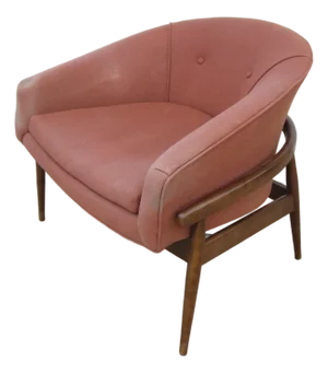 Mid 20th Century Low Barrel Frame Lounge Chair