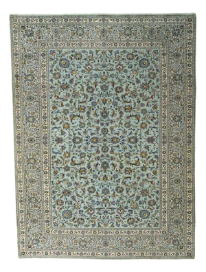 Hand-Knotted Oriental Rug in Pistachio Green