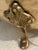 Vintage Hammered Brass Cache Pot With Lions Head Rings and Four Feet For Sale - Image 4 of 7