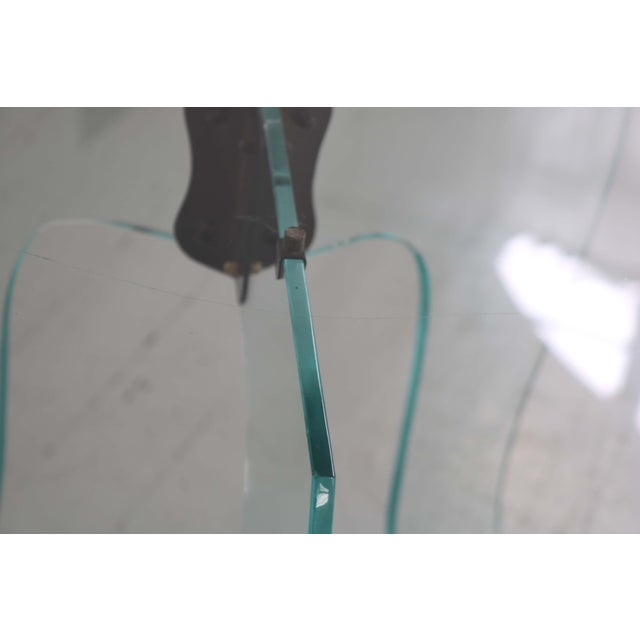 Round Side Table in Crystal Glass, 1940s For Sale - Image 8 of 15